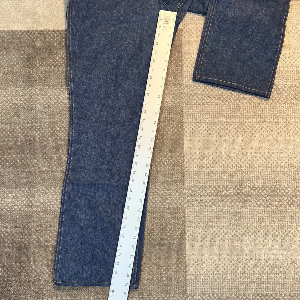 Vintage Wrangler No Fault Jeans Mens 38x32 70s USA Made Dark Wash Indigo Denim